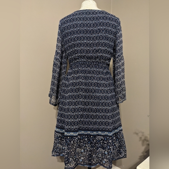 Navy bohemian dress - Picture 3 of 4